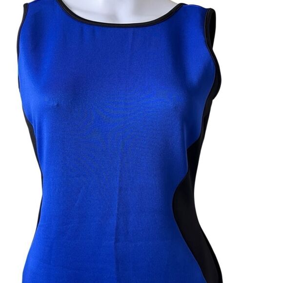 Agaci Sleeveless Mini Dress Blue and Black Size Large - Picture 4 of 4
